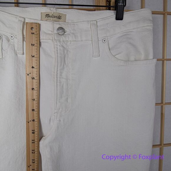 New! Madewell  The Mid-Rise Perfect Vintage Straight Jean in Tile White, 32 - Picture 5 of 15